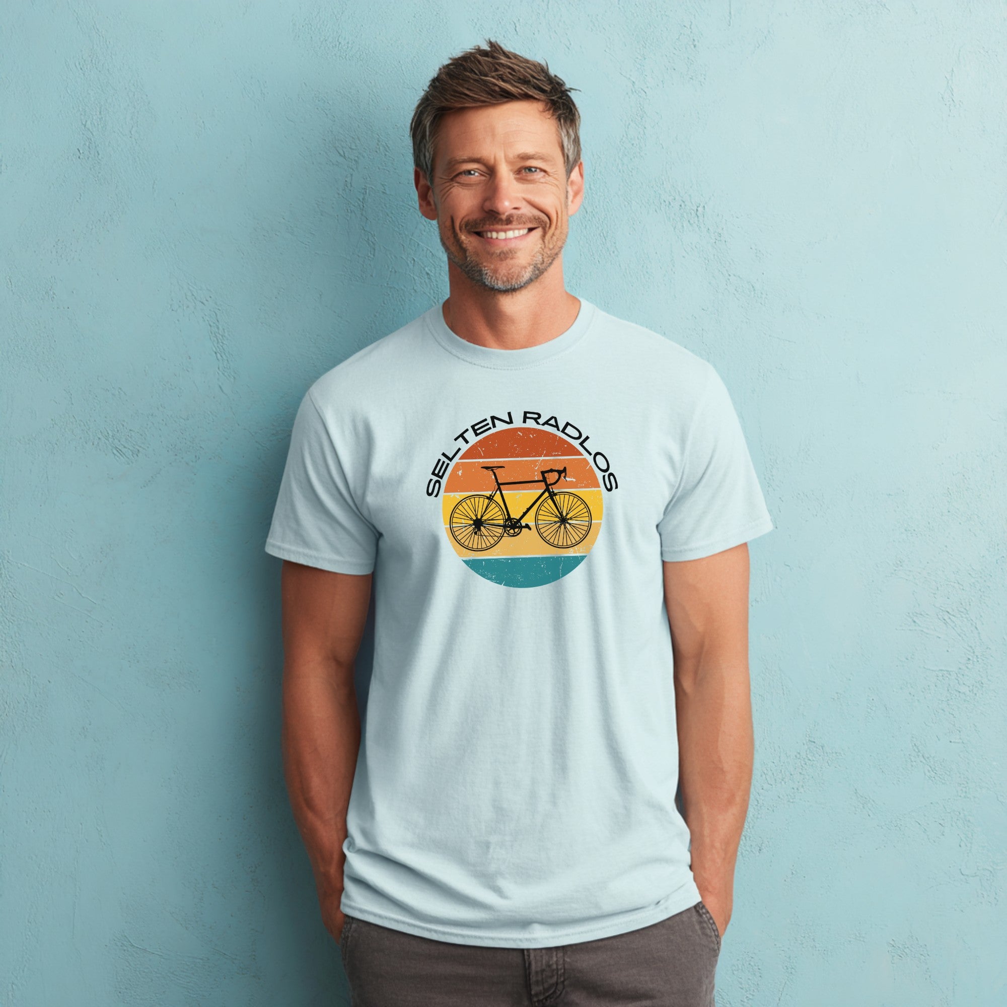 "Selten Radlos" T-Shirt – Lustiges Fahrrad Shirt mit Retro Rennrad Motiv – Geschenk für Radfahrer & Cycling-Fans
