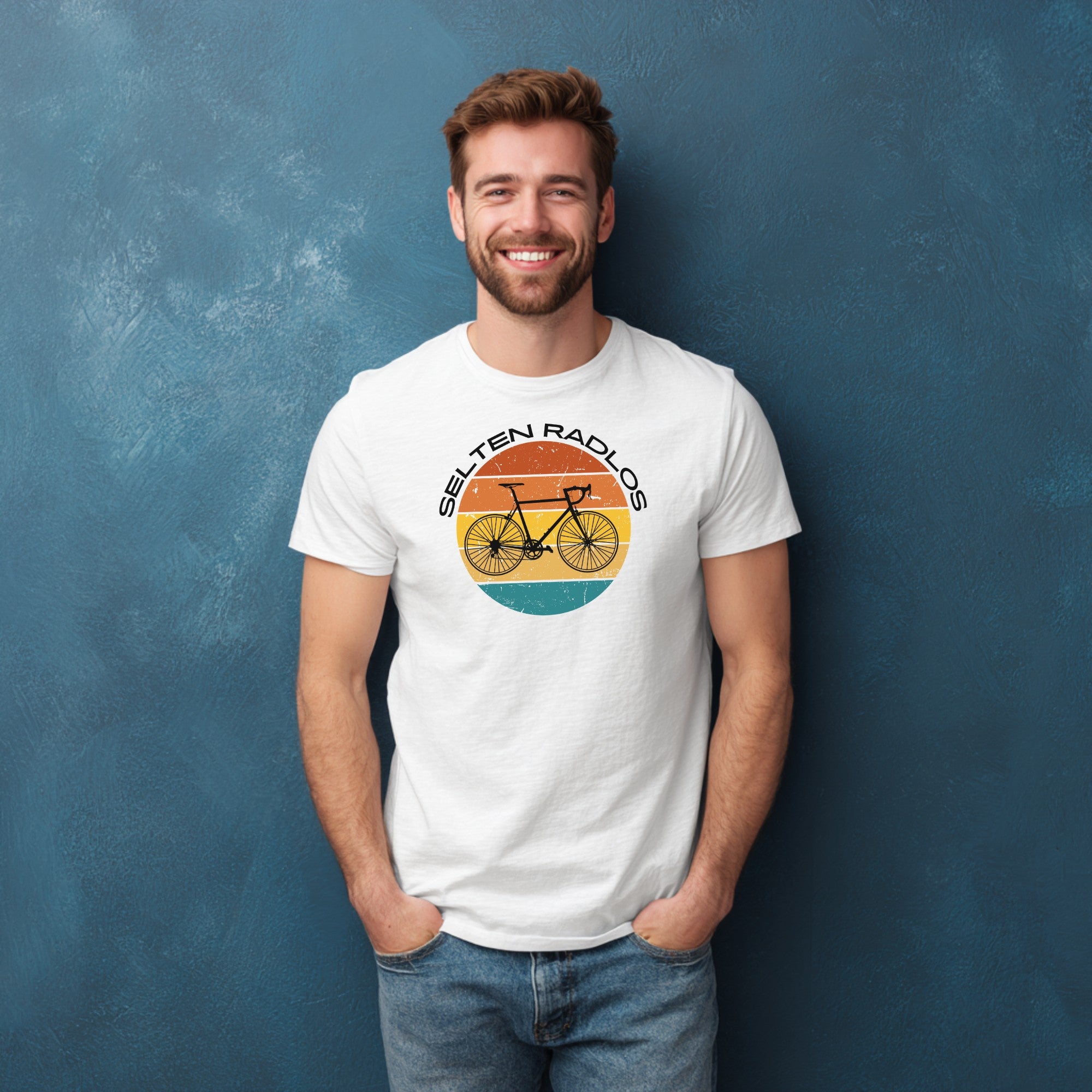 "Selten Radlos" T-Shirt – Lustiges Fahrrad Shirt mit Retro Rennrad Motiv – Geschenk für Radfahrer & Cycling-Fans