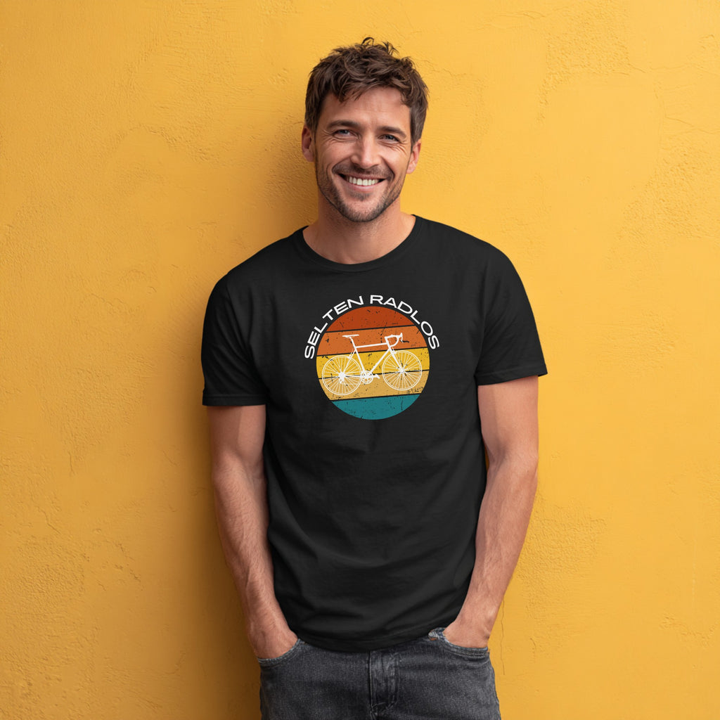 "Selten Radlos" T-Shirt – Lustiges Fahrrad Shirt mit Retro Rennrad Motiv – Geschenk für Radfahrer & Cycling-Fans
