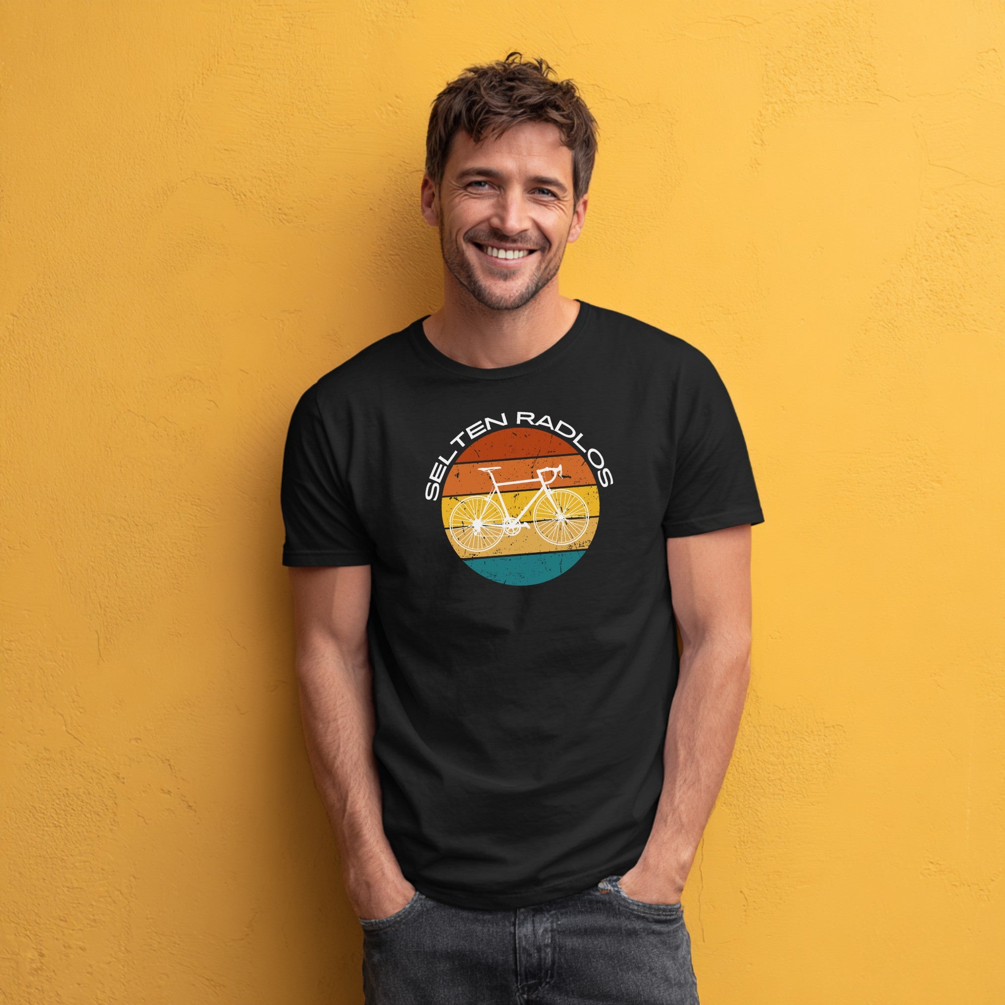 "Selten Radlos" T-Shirt – Lustiges Fahrrad Shirt mit Retro Rennrad Motiv – Geschenk für Radfahrer & Cycling-Fans
