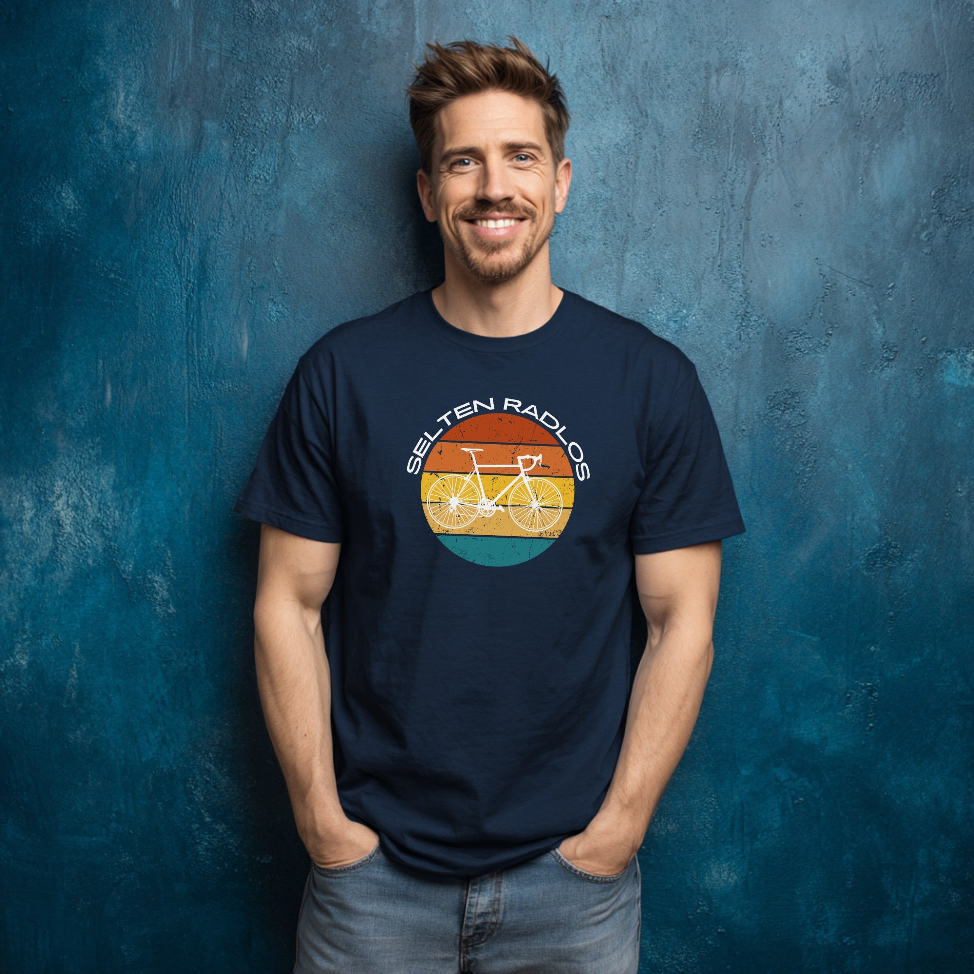 "Selten Radlos" T-Shirt – Lustiges Fahrrad Shirt mit Retro Rennrad Motiv – Geschenk für Radfahrer & Cycling-Fans